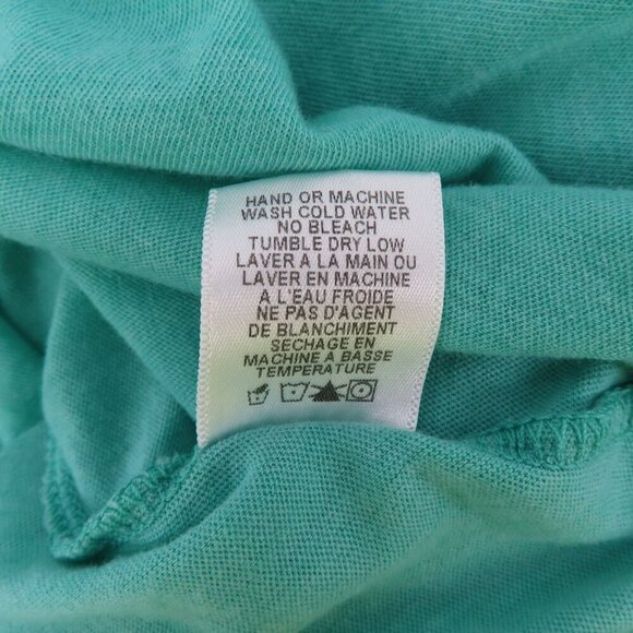 Wildfox Womens Medium Pretty Optimistic for a Pessimist Teal Green Tee Shirt Top - Picture 7 of 9